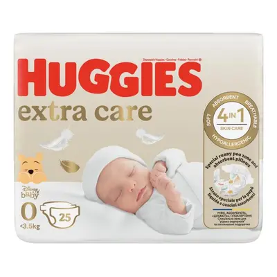 HUGGIES® Plenky jednorázové Extra Care 0 (do 4 kg) 25 ks