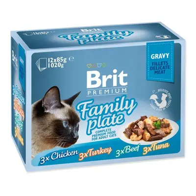 Kapsička Brit Premium Cat Delicate Dinner Plate, filety v omáčce Multi 1020g (12x85g)