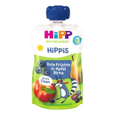 HiPP BIO HiPPiS Jablko-Hruška-Červené ovoce + železo 100 g, od 1 roku