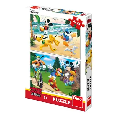 Dino MICKEY sportovat 2x77 Puzzle NOVÉ