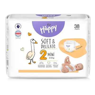 BELLA HAPPY Baby Plenky jednorázové Mini 3-6 kg 38 ks