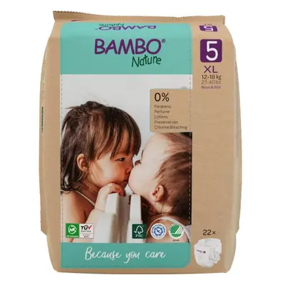 Bambo Plenky jednorázové Nature vel. 5 (12-18 kg), 22 ks, papírové balení