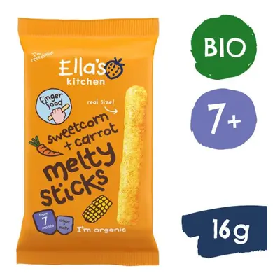 Ella's Kitchen BIO Křupavé tyčinky s kukuřičkou a mrkví (16 g)