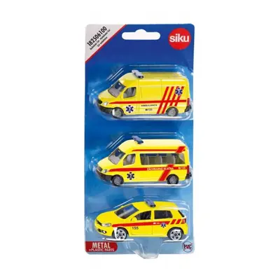 Siku česká verze - set ambulance sada 3 aut