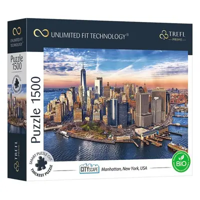 Trefl Prime puzzle 1500 UFT - Panorama města: Manhattan, New York, USA