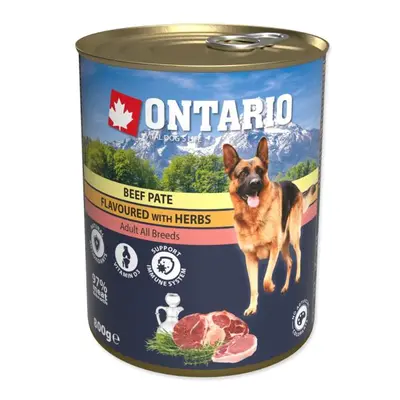 Konzerva Ontario hovězí s bylinkami, paté 800g