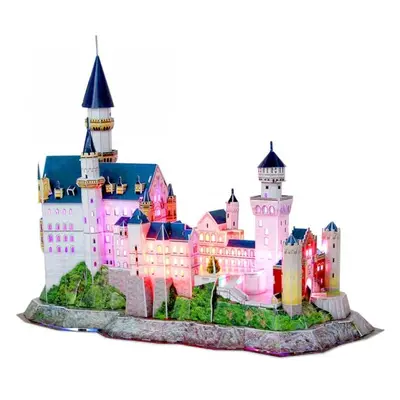 Puzzle 3D Zámek Neuschwanstein / led - 128 dílků