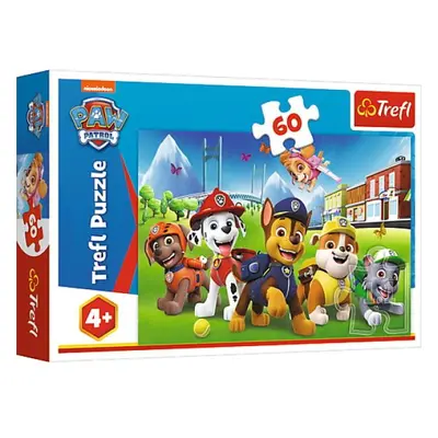 Trefl puzzle 60 dílků - Tlapková patrola v trávě / Viacom PAW Patrol