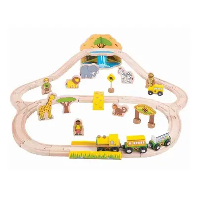 Bigjigs Rail Dřevěná vláčkodráha Safari