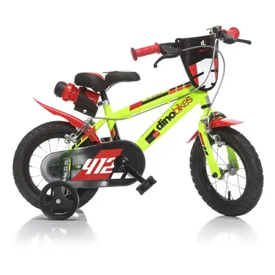 Dino Bikes - Dětské kolo 12" 412US - zeleno - černý