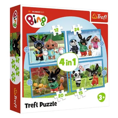 Trefl Puzzle 4v1 - Šťastný Bing / Acamar Films Bing