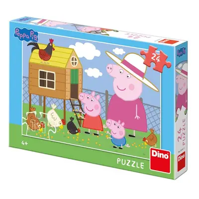 Dino PEPPA PIG: slepičky 24 Puzzle