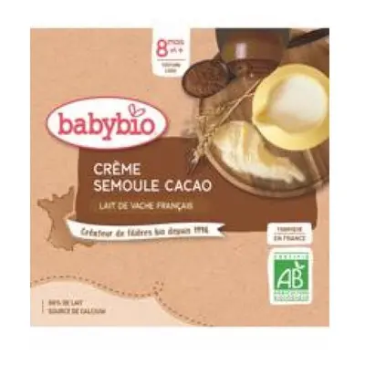 BABYBIO Kapsička krém, kakao, krupička (4x 85 g)