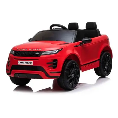 Elektrické autíčko Range Rover Evoque, Jednomístné, červené, Kožená sedadla, MP3