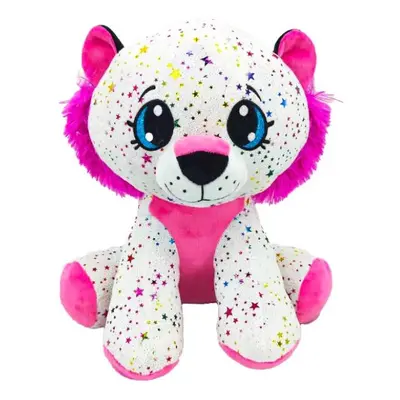 Tiger Star Sparkle plyšový bílý 37cm sedící