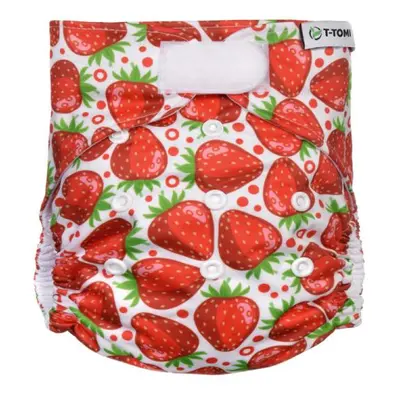 T-Tomi Kalhotková plena, typ AIO - suchý zip, 4-15kg, Strawberries