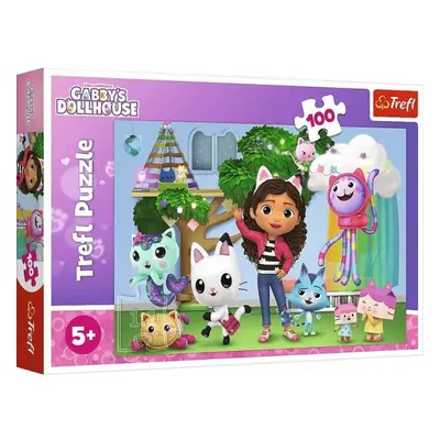 Trefl Puzzle 100 dílků - Gabbyin domeček pro panenky / Gabby´s Dollhouse