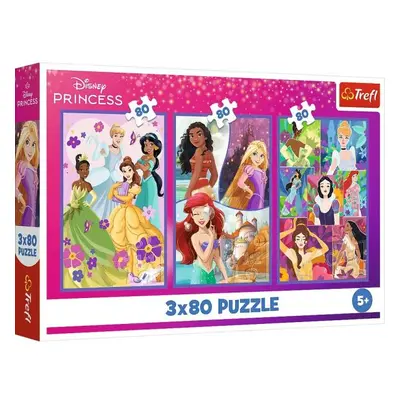 Trefl Puzzle 3 x 80 Přátelé princezny / Disney Princess