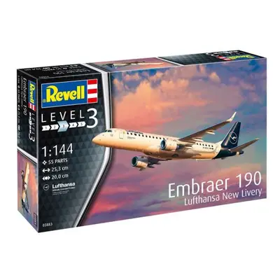 Plastic modelky letadlo 03883 - Embraer 190 Lufthansa New Livery (1: 144)