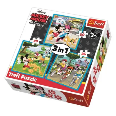 Trefl Puzzle 3v1 Mickey Mouse s přáteli Disney Standard Characters