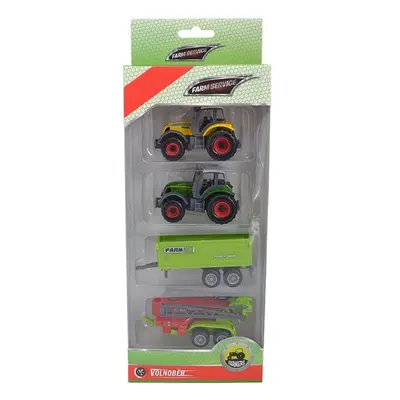 SPARKYS - Set zemědělských strojů: 2x traktor, valník, postřikovač 1:64