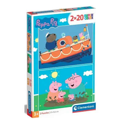 Clementoni - Puzzle 2x20 Prasátko Peppa