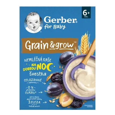 GERBER Kaše nemléčná pšeničně-ovesná švestka 200 g, 6+