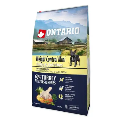 Krmivo Ontario Mini Weight Control Turkey & Potatoes 6,5kg