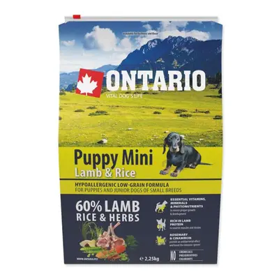 Krmivo Ontario Puppy Mini Lamb & Rice 2,25kg