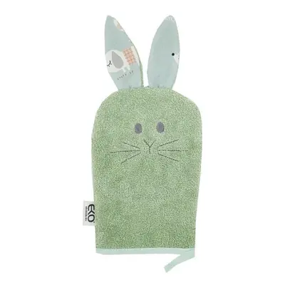 EKO Žínka bavlněná s oušky Bunny Olive green 20x15 cm