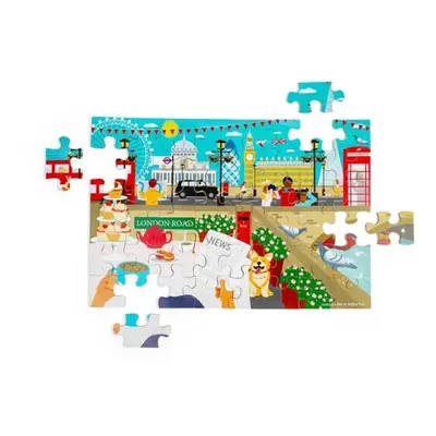 Bigjigs Toys Dřevěné podlahové puzzle Londýn