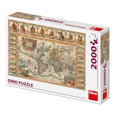 Dino HISTORICKÁ MAPA SVĚTA 2000 Puzzle