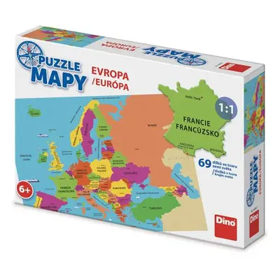 Dino PUZZLE MAPY EVROPA 69 Puzzle