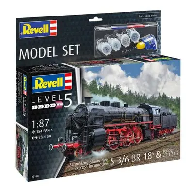 ModelSet lokomotiva 62168 - Express Loco S3/6 BR 18(5) with Tender (1:87)