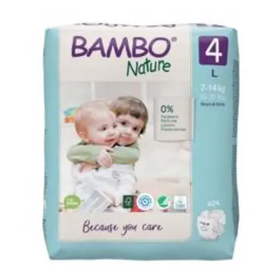 BAMBI Nature Jednorázové pleny 4, 24 ks, pro 7-14 kg