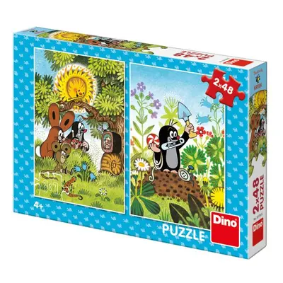 Dino Krtek 2x48 Puzzle NOVÉ