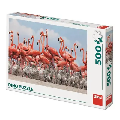 Dino plameňáci 500 Puzzle