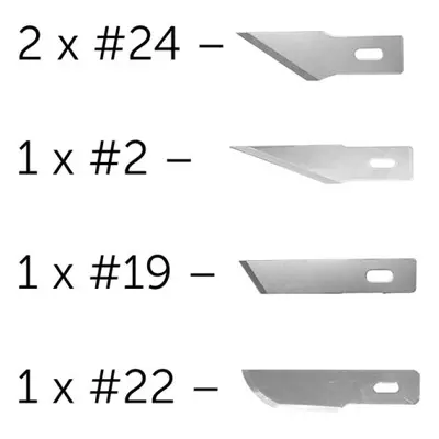 Modelcraft náhradní čepele (2x #24, #2, #19, #22)