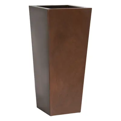 Plust - Designový květináč KIAM gloss pot, 35 x 35 cm - hnědý