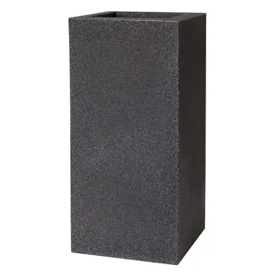 Plust - Designový květináč KUBE HIGH, 30 x 30 x 70 cm - antracitový