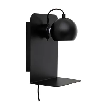 FRANDSEN - Nástěnná lampa Ball s USB, matná černá