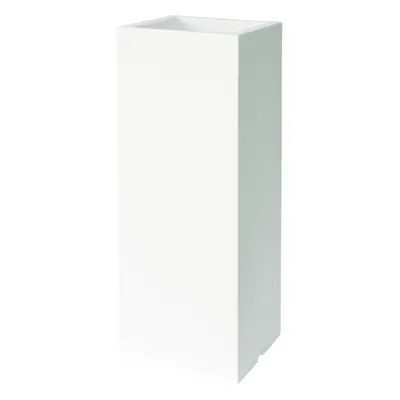 Plust - Designový květináč KUBE HIGH SLIM, 25 x 25 x 70 cm - bílý