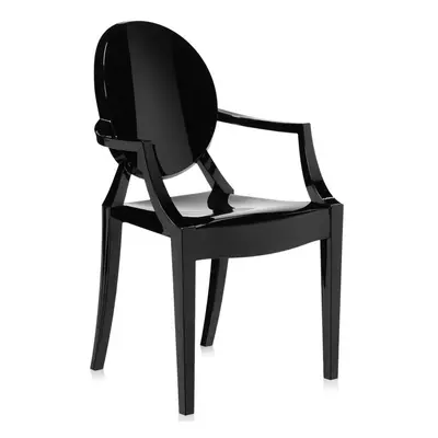 Kartell - Židle Louis Ghost, černá