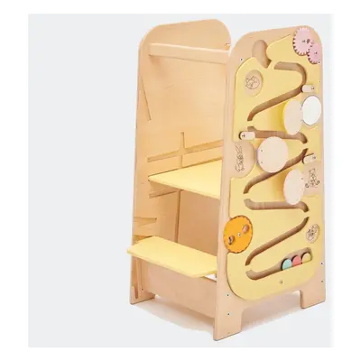 BusyKids Rostoucí učící věž edukativní 5v1 Play 75 cm - žlutá