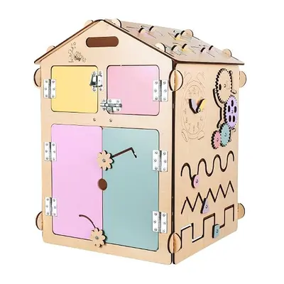 BusyKids Activity board domeček natura pastel