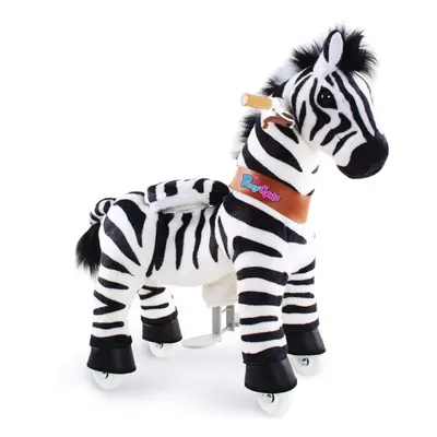 PonyCycle Mechanický jezdící kůň (na kolečkách) pro děti - zebra varianta: Velikost 3