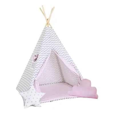 Set teepee stan pro děti růžový varianta: standard