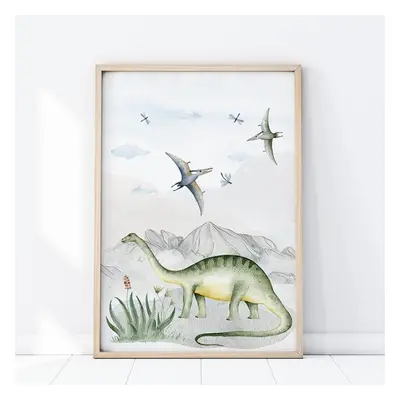 Yokodesign Plakát - Brontosaurus rozměr: 70×100, na šířku