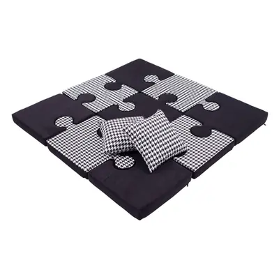 ELIS DESIGN Hrací podložka puzzle varianta: černo-bílá