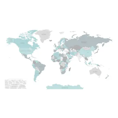 Yokodesign Tapeta Mapa světa modrá Délka: 270 cm